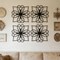 Set of 2 20"L Traditional Heart and Petal Iron Scroll Outdoor Wall Decor